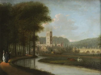 Magdalen Tower from Meadows, 1778-79